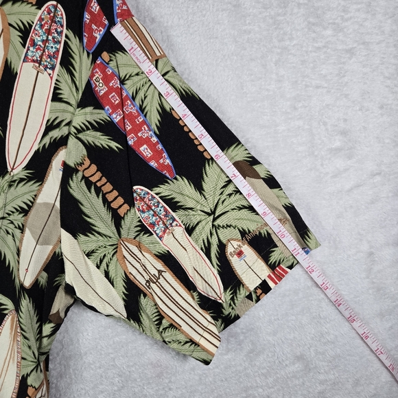 Reyn Spooner Hawaiian Shirt Mens Size XL Aloha Button Up Short Sleeve Surfboard - Picture 8 of 8